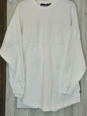 Pennant White Long-Sleeve Crew Tee